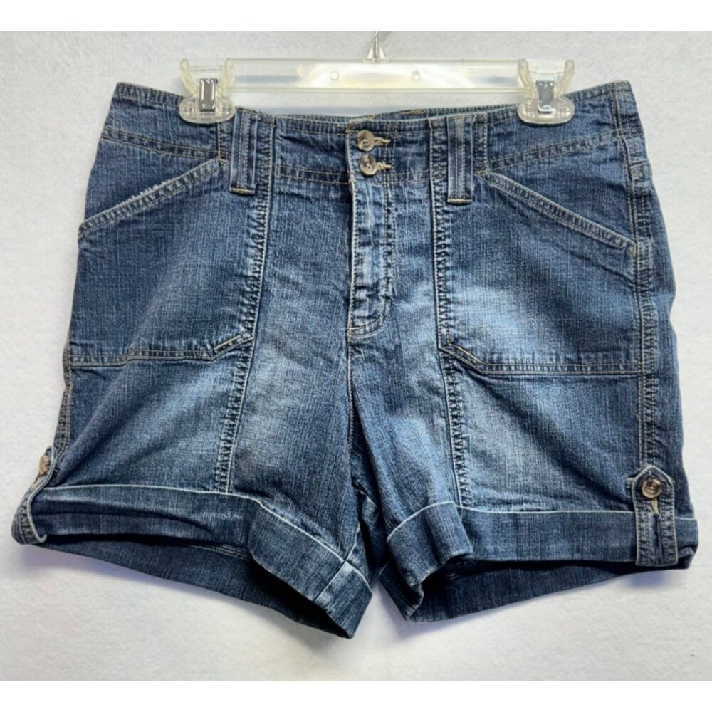 Sonoma Original Short Denim Shorts Cuffed Flat Front